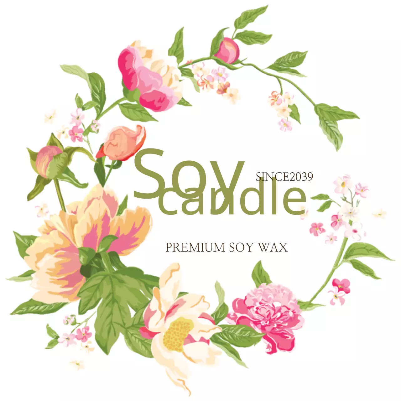 Pink Floral Candle Advertisement Banner