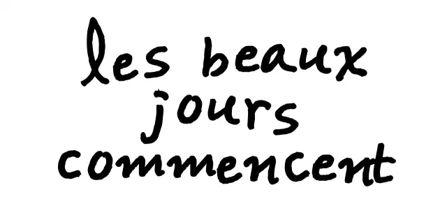 Merchandise with black, handwritten concept text