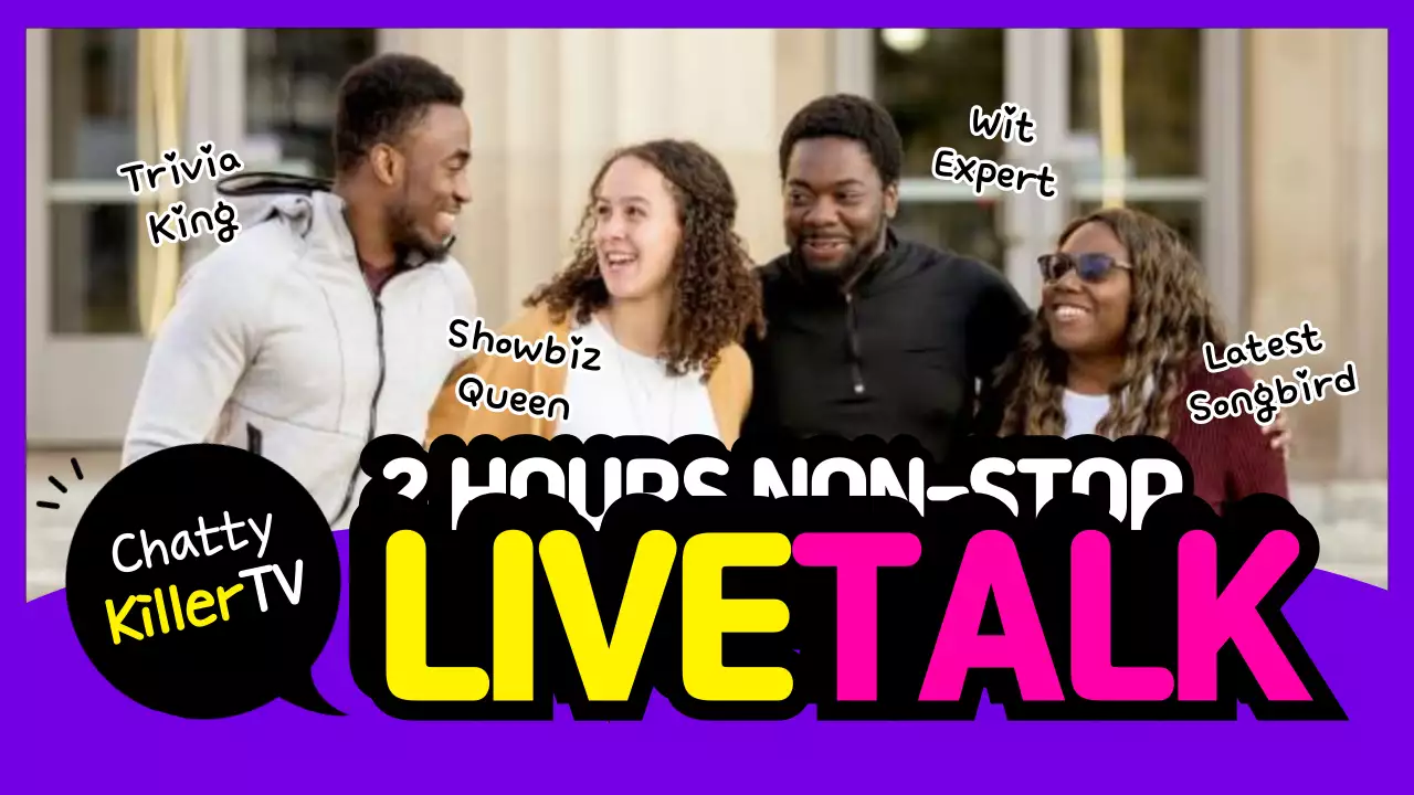 Purple Trendy Talk Show Promotion YouTube Thumbnail