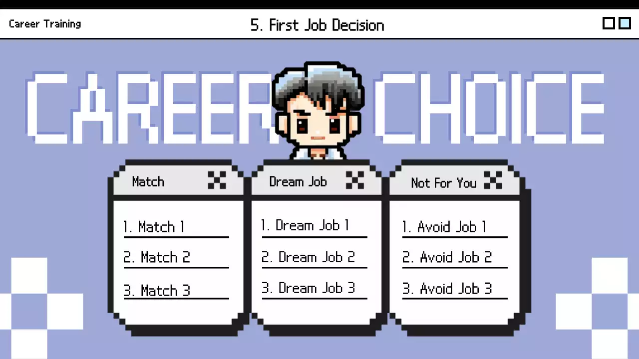 블루 레트로 커리어 가이드 프레젠테이션