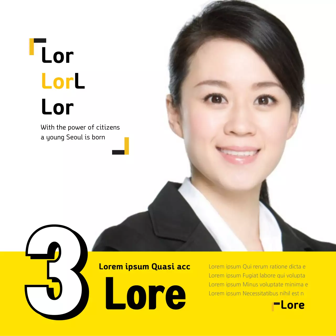 Biểu ngữ quảng cáo doanh nghiệp hiện đại màu vàng