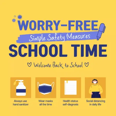 Yellow Simple School Guide Instagram Post