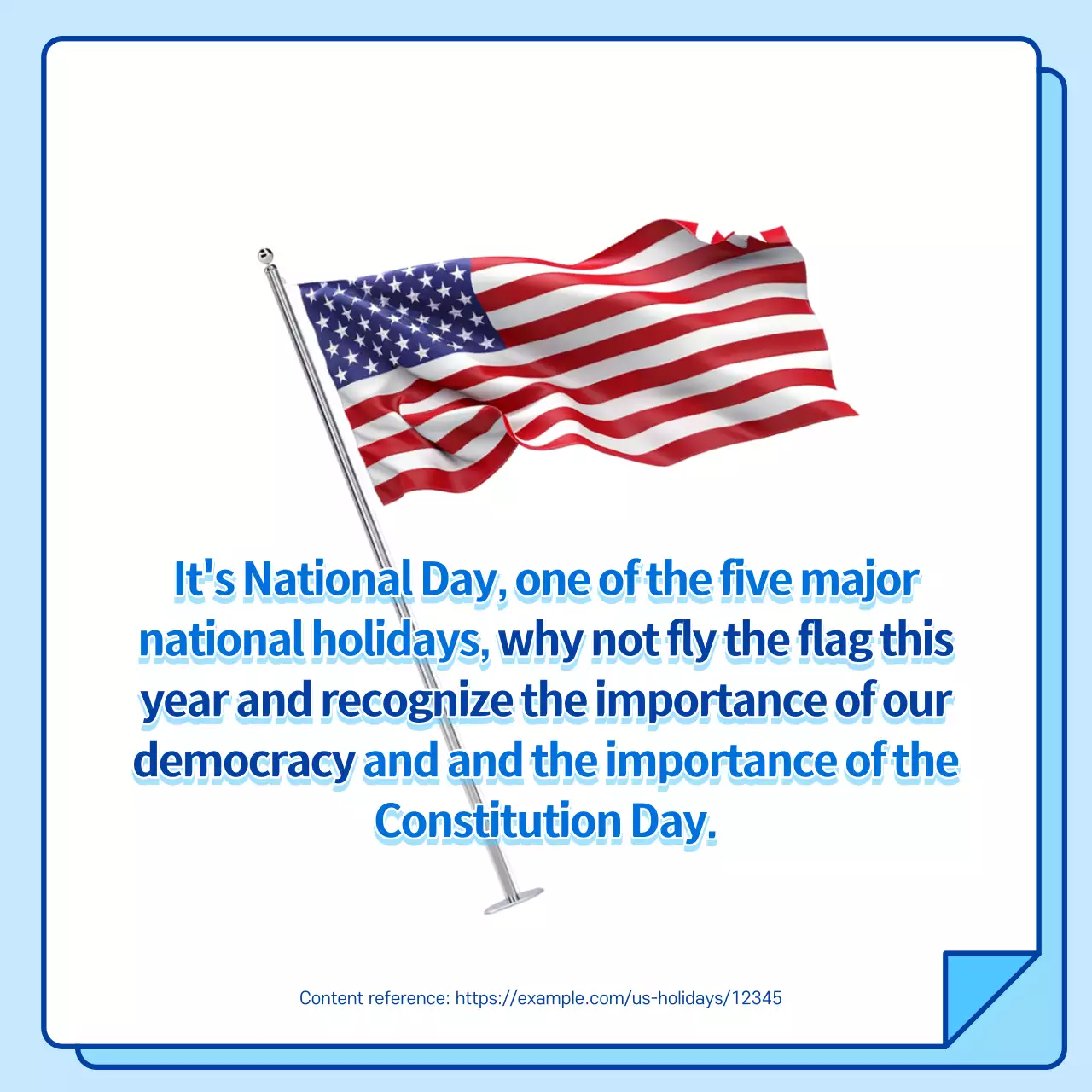 Blue Minimal Constitution Announcement Instagram Carousel