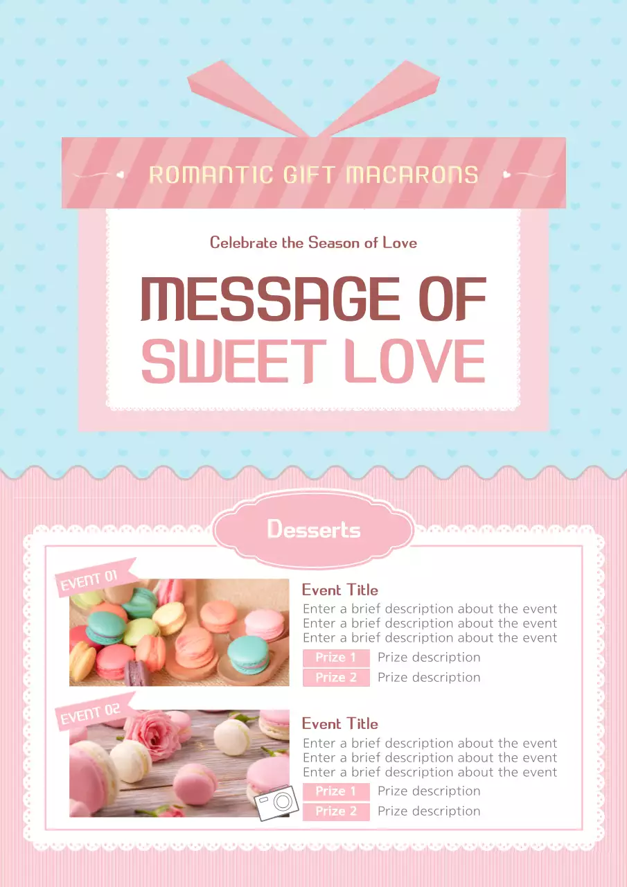 Pink Elegant Dessert Promotion Poster