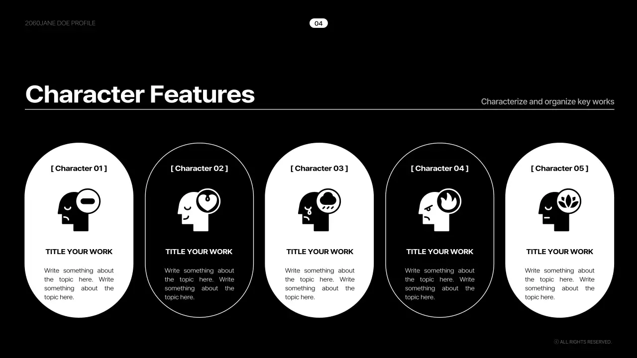 블랙 모던 여배우 포트폴리오 프레젠테이션