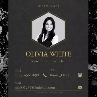 A classy mobile resume in black and gold