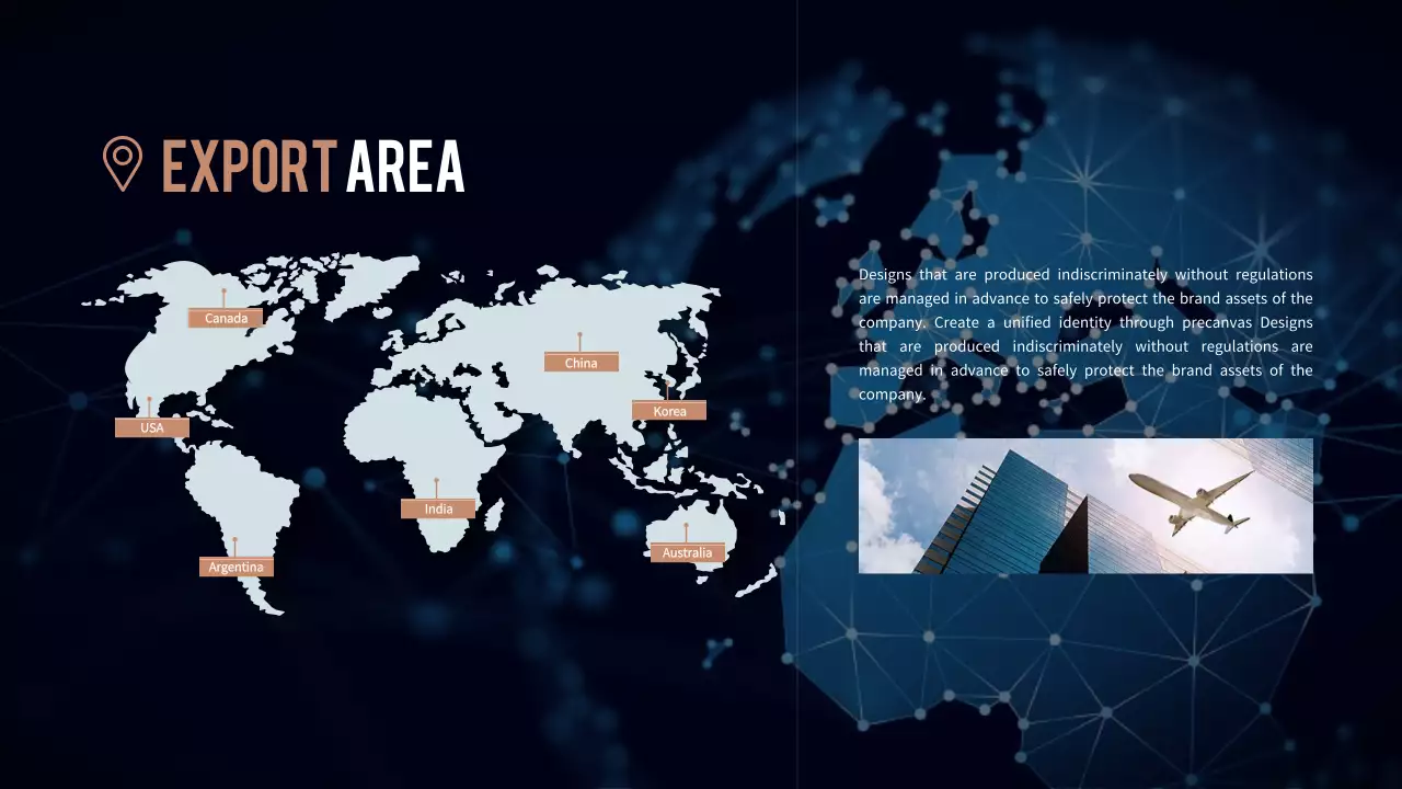 Navy Modern Export Information Infographic