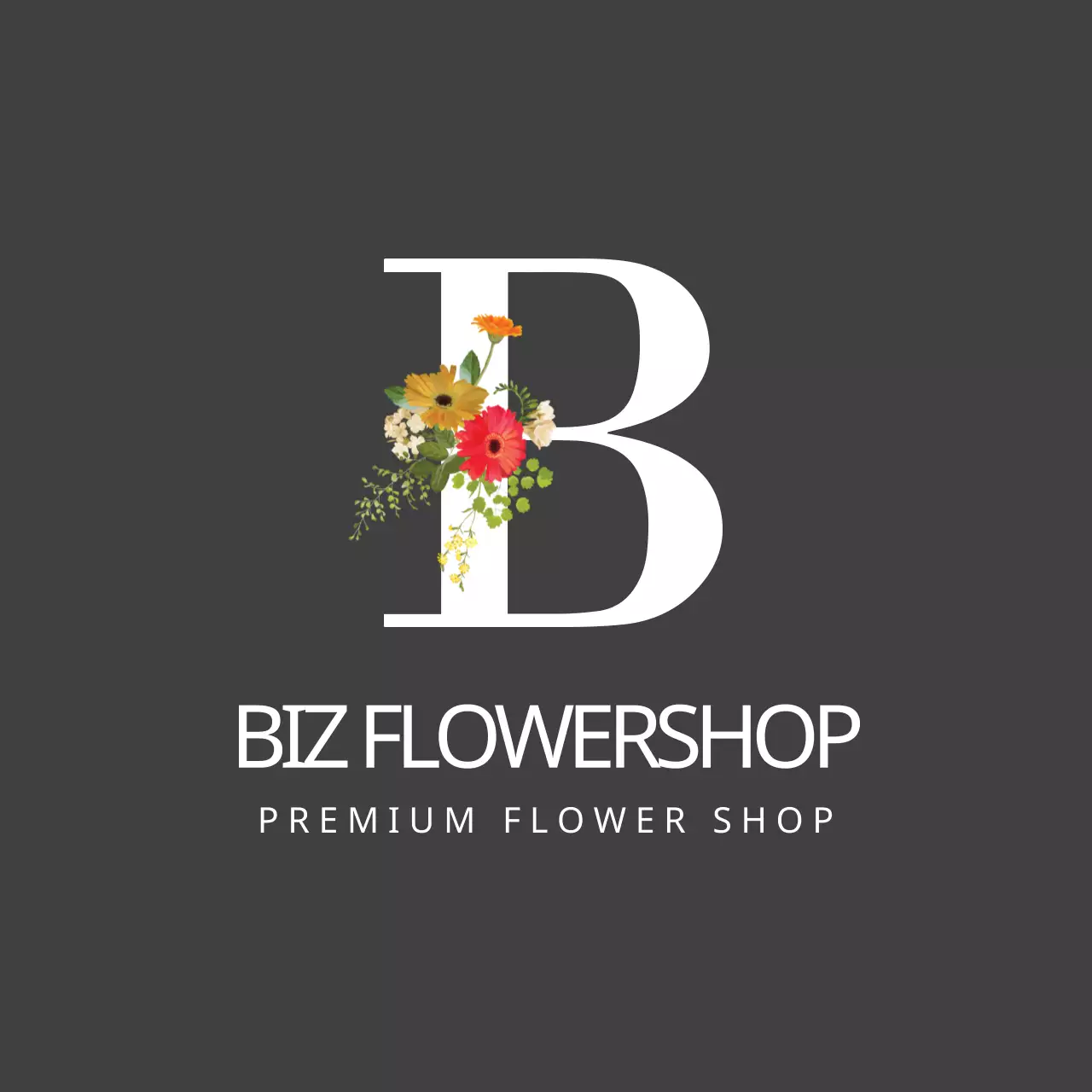 Grey Elegant Flower Advertisement Banner