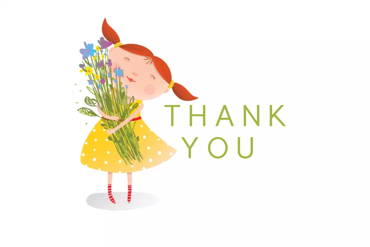 Yellow Simple Thank You Card Banner