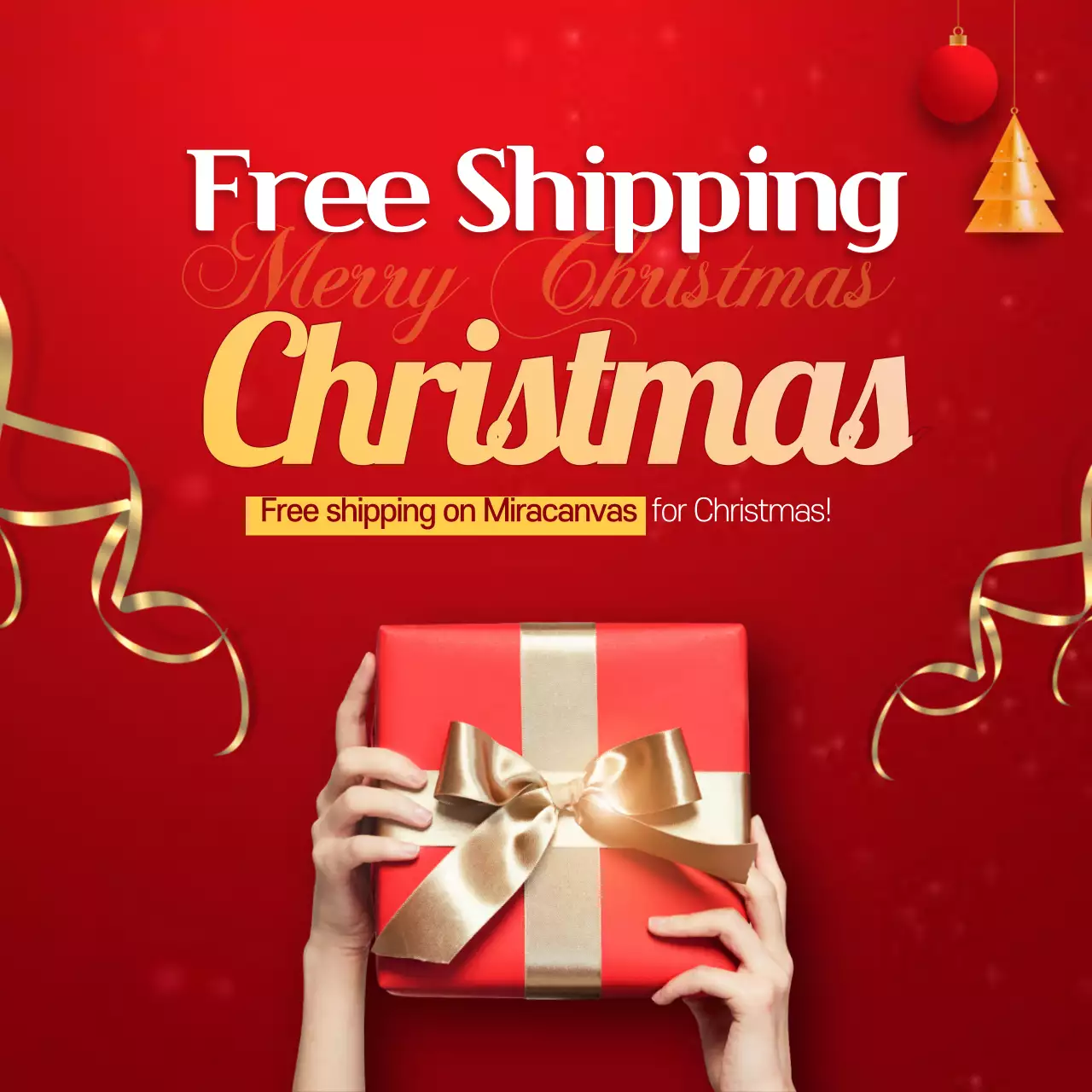 Red Festive Christmas Promotion Instagram Post