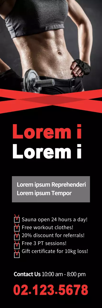 Banner de promoção de fitness moderno preto