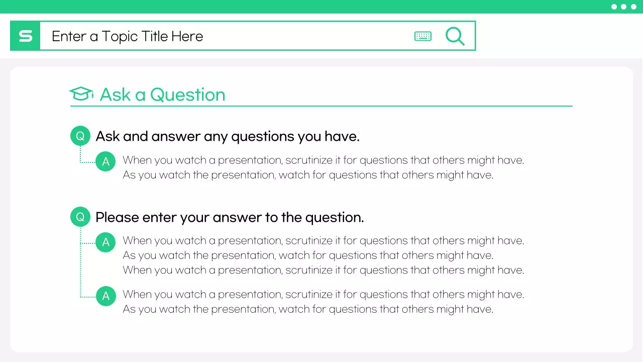Green Simple Search 가이드 프레젠테이션