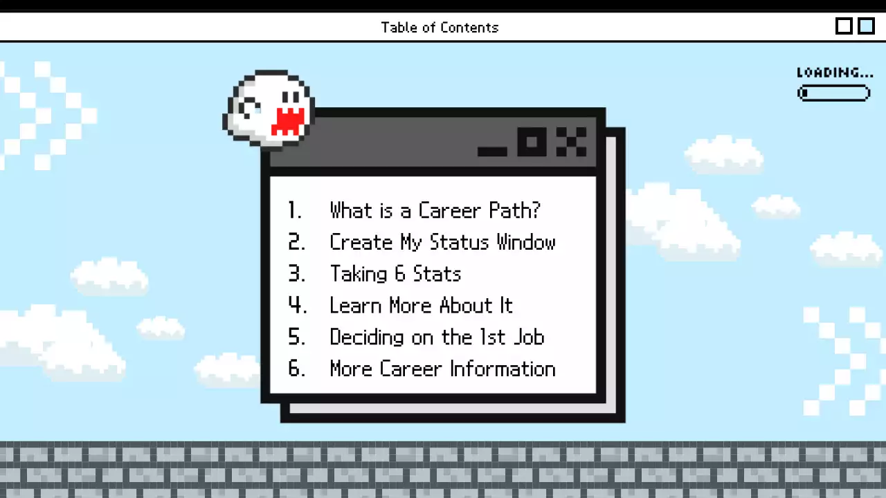 블루 레트로 커리어 가이드 프레젠테이션