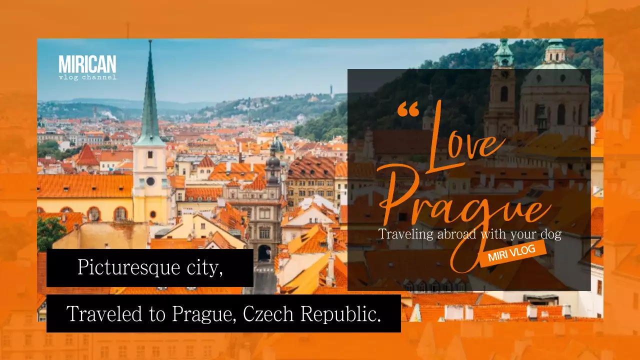 Orange Modern Travel Vlog Promotion YouTube Thumbnail