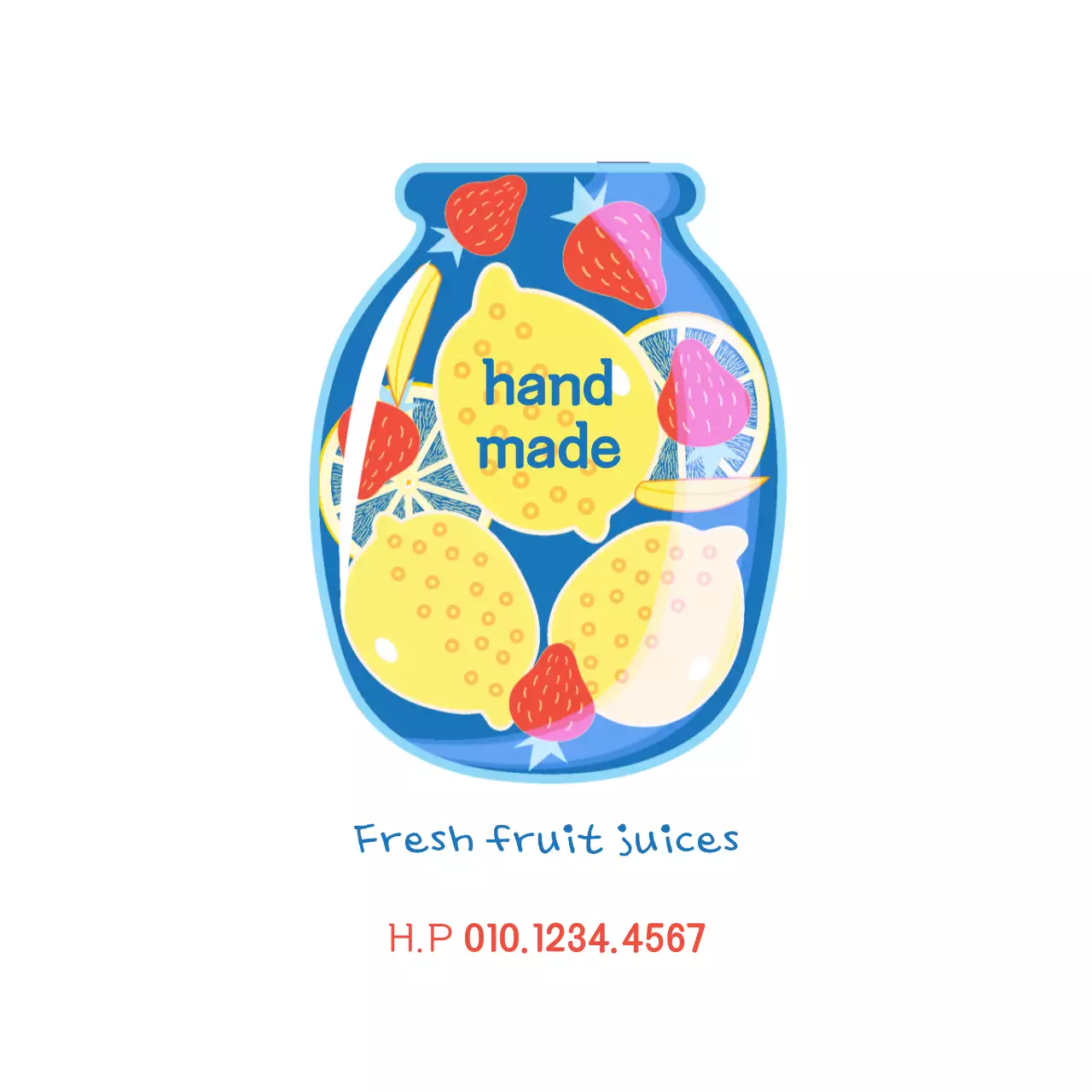 Biểu ngữ quảng cáo trái cây thời trang màu xanh