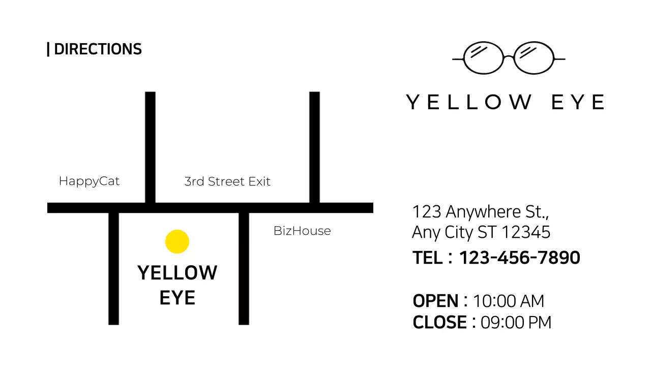 Yellow Trendy Summer Promotion Business Card