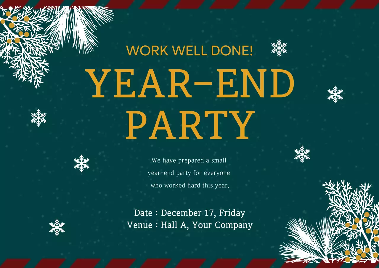 Green Elegant Party Invitation Poster