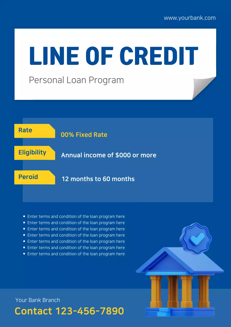 Blue Professional Loan Promotion Poster