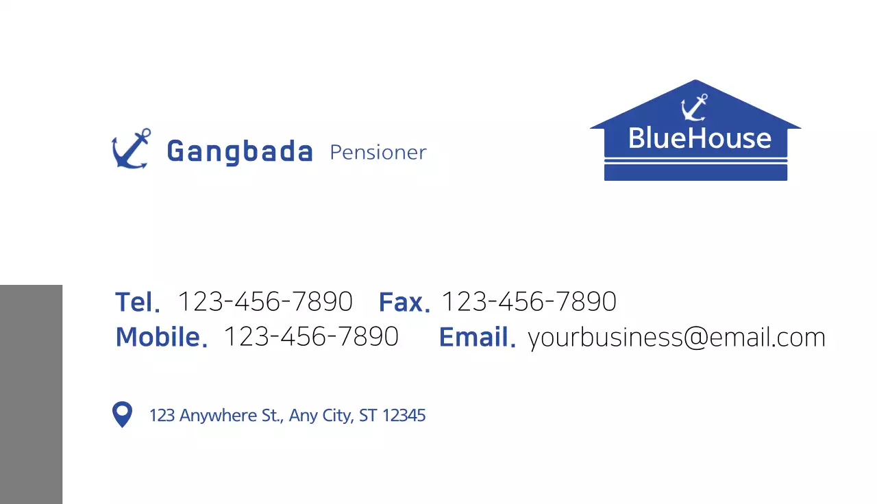 Blue Minimal Pension Business Card
