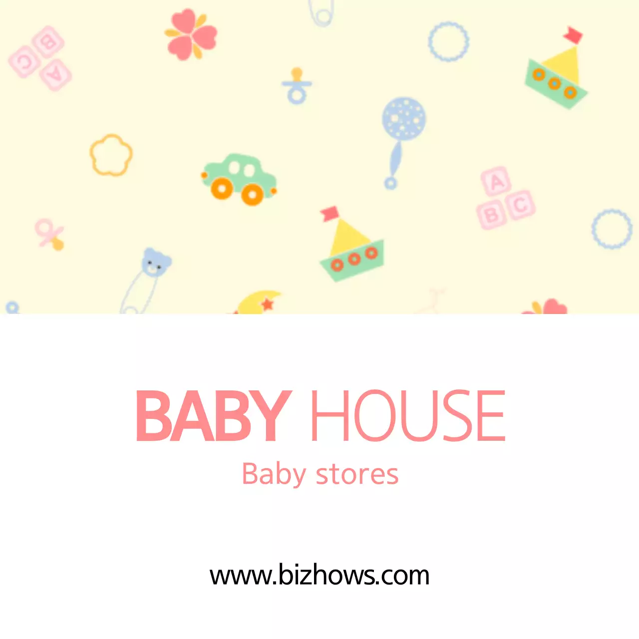 Biểu ngữ khuyến mãi đơn giản màu be cho bé