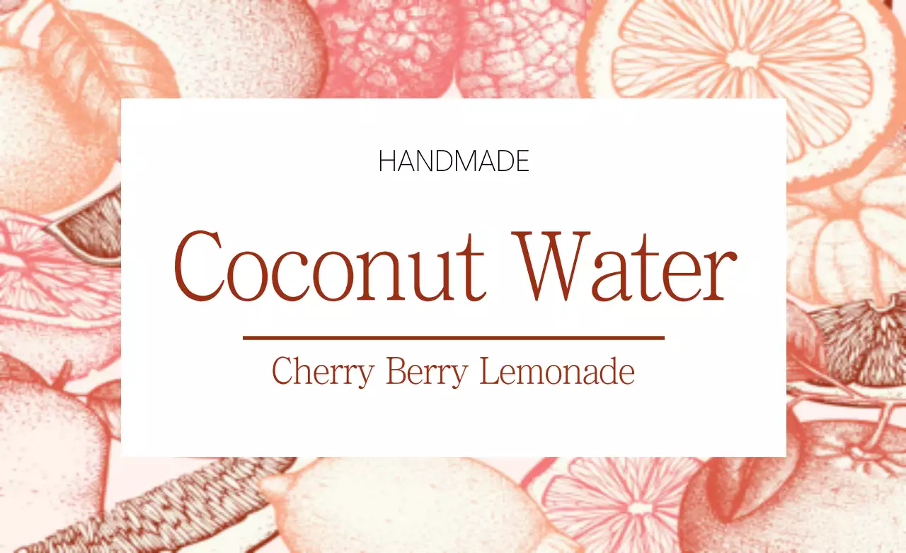 Coral Elegant Beverage Promotion Banner