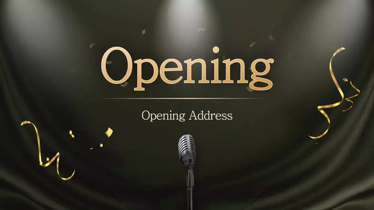 골드 엘레강트 새해 이벤트 프레젠테이션