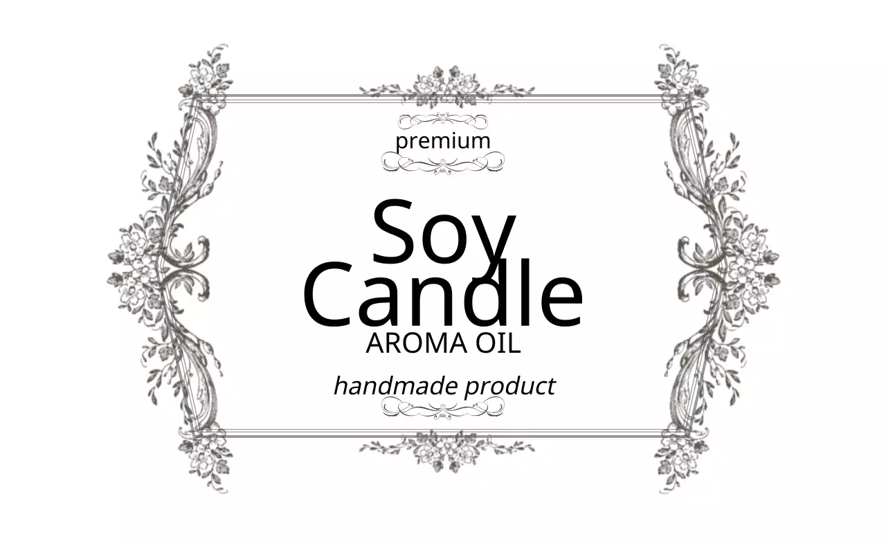 Black Elegant Candle Label Banner