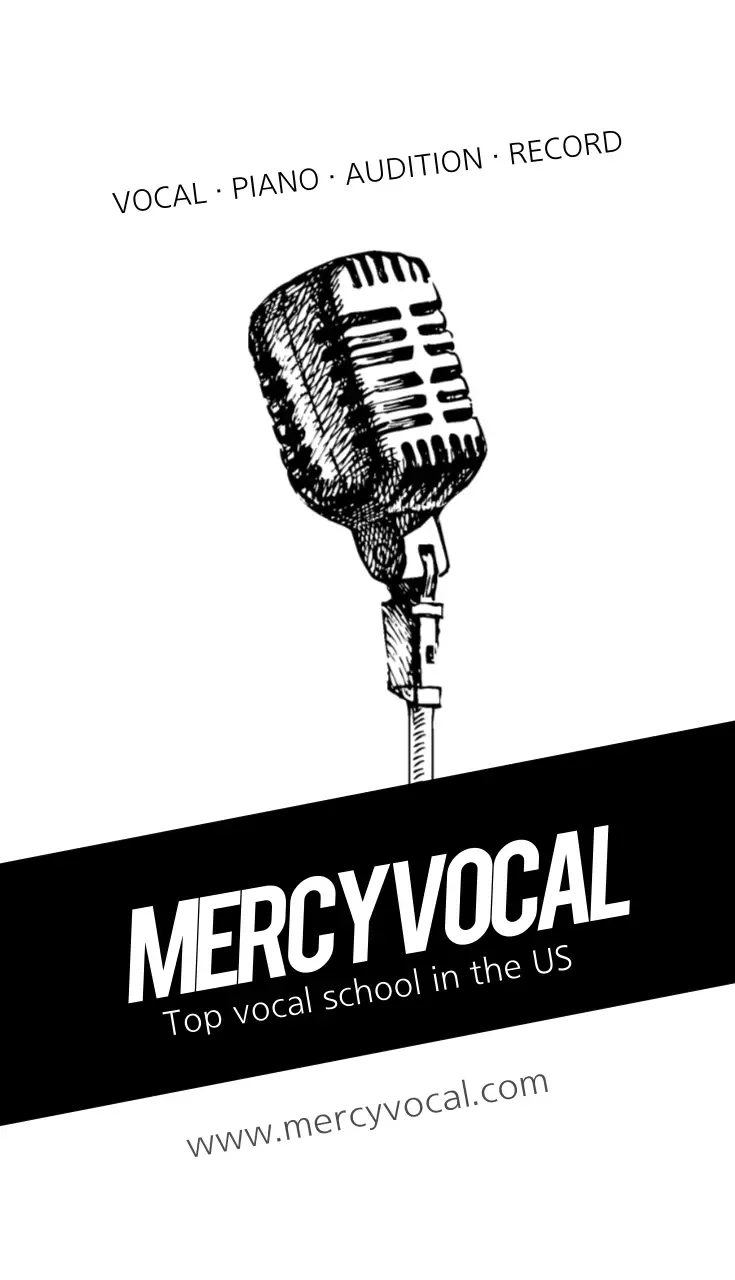 Black Modern Vocal Business Card