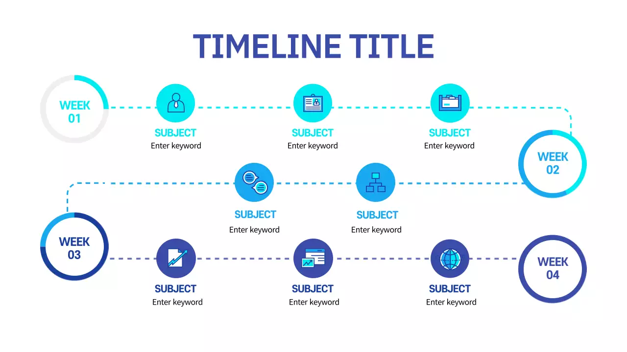 Blue Modern Project Planner Infographic