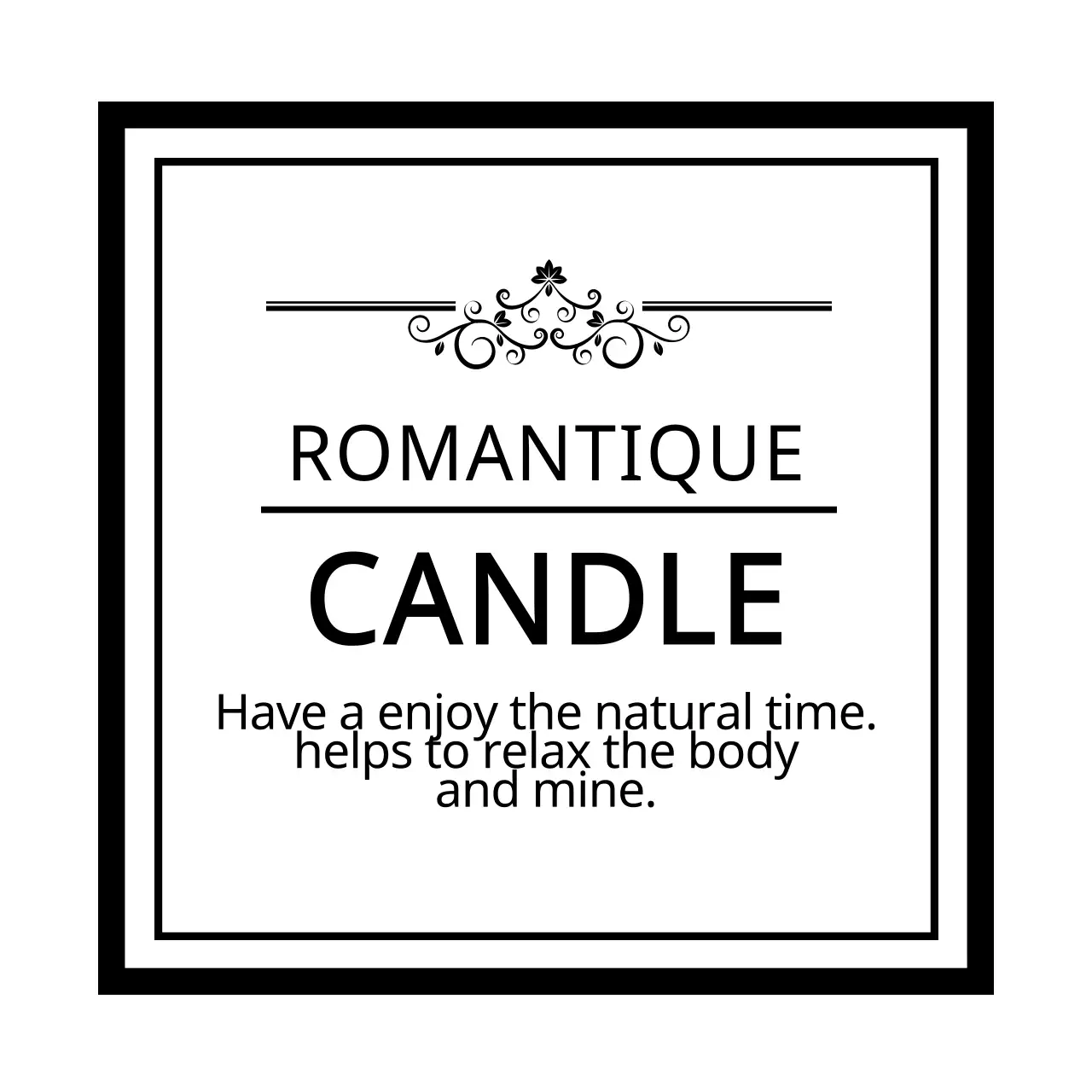 Black Elegant Candle Label Banner