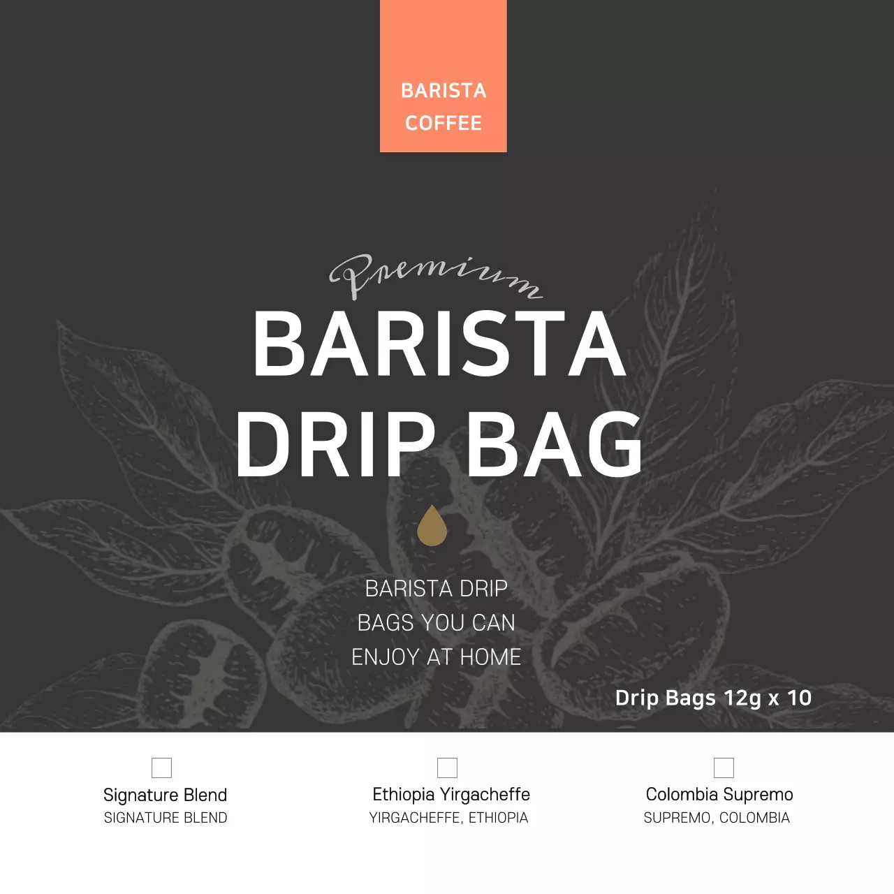 Black Minimal Coffee Promotion Instagram Post