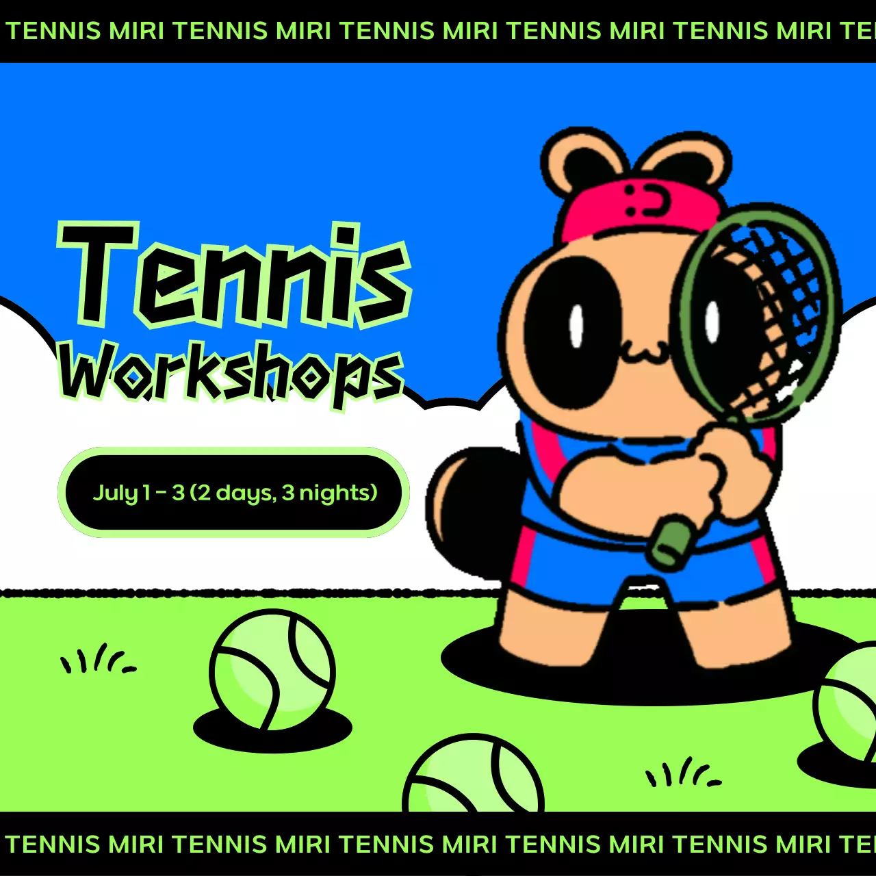 블루코믹 테니스 이벤트 소셜미디어 포스트