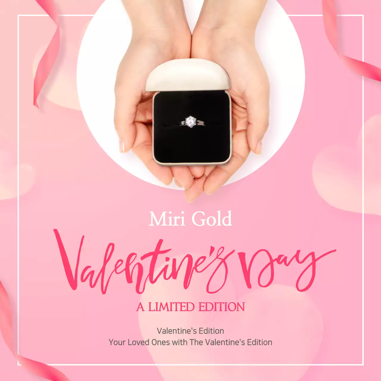 Pink Elegant Valentine's Promotion Social Media Post