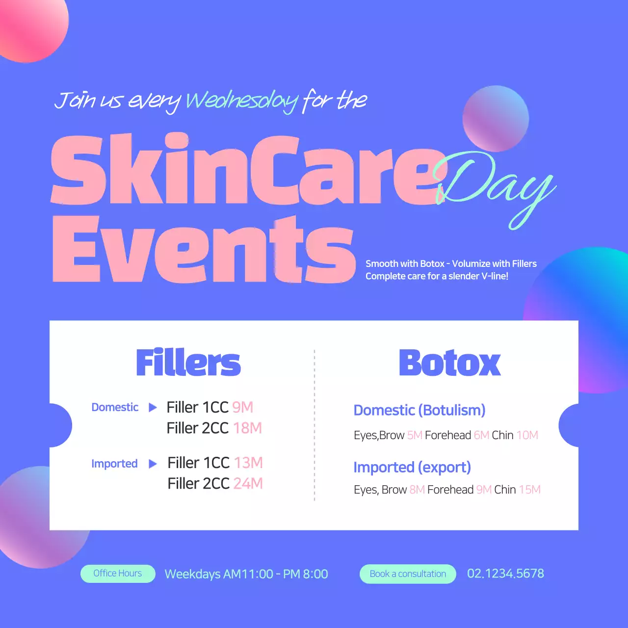 Blue Trendy Skincare Promotion Instagram Post