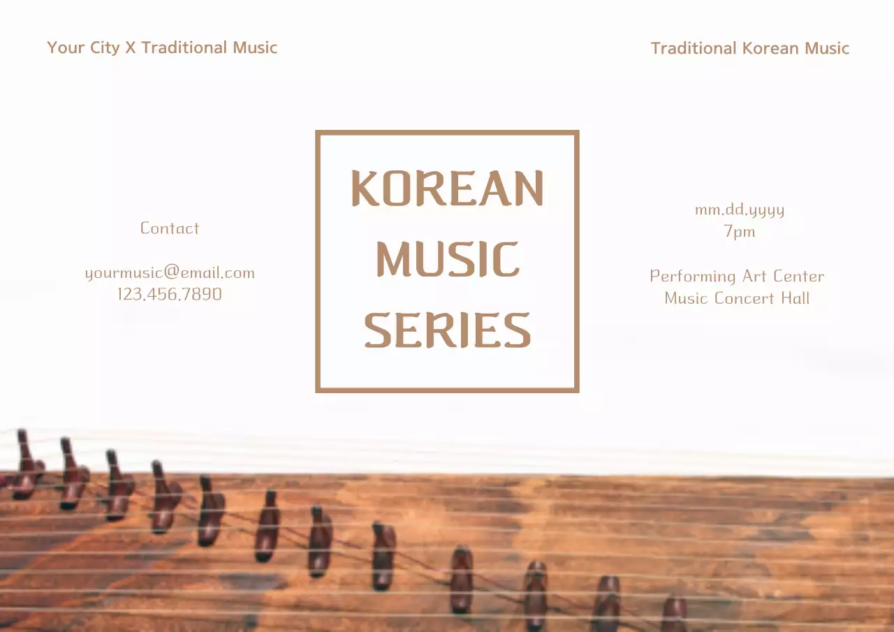 Poster Acara Musik Tradisional Beige