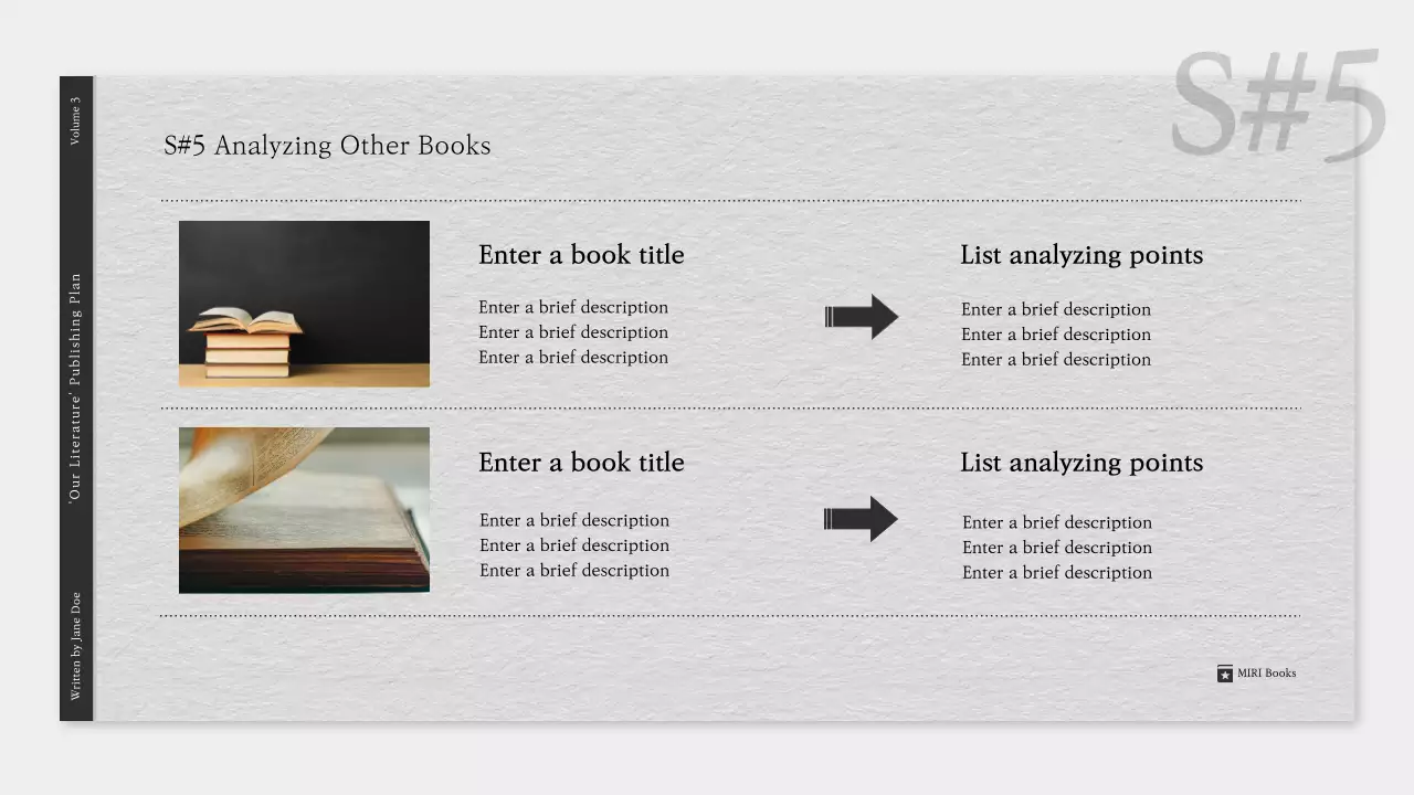 White Clean Literature Plan Presentation