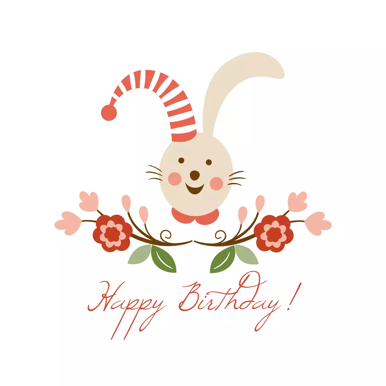 Spanduk Kartu Ucapan Selamat Ulang Tahun Vintage Beige