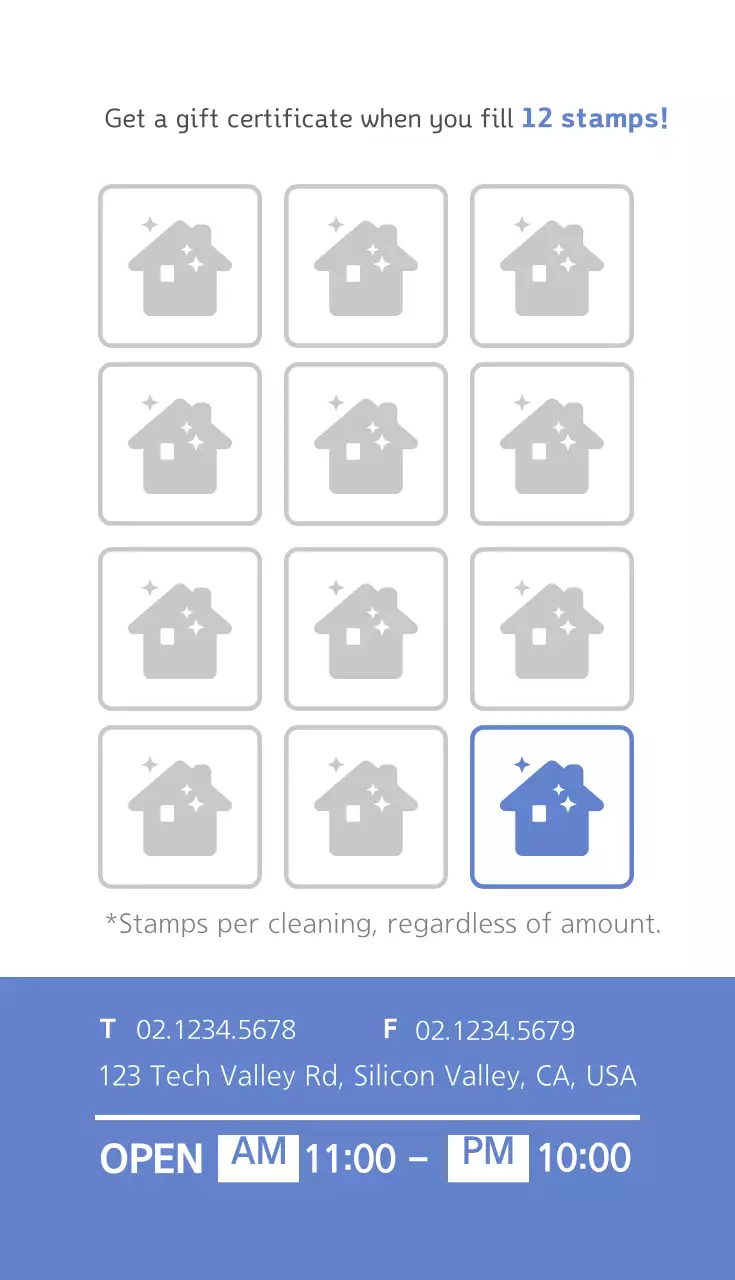 Danh thiếp khuyến mãi vệ sinh Blue Clean