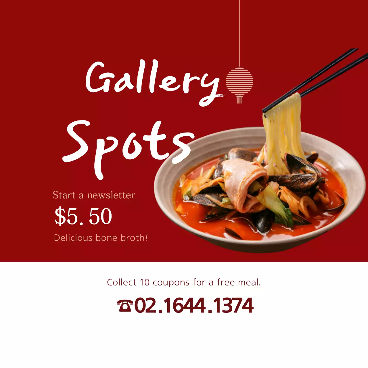 Red Traditional Food Promotion Banner
