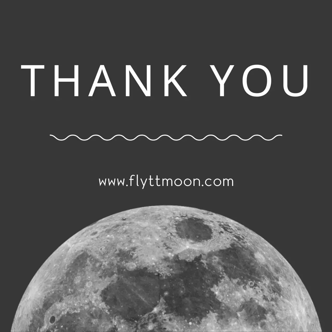 Biểu ngữ thiệp cảm ơn tối giản màu đen