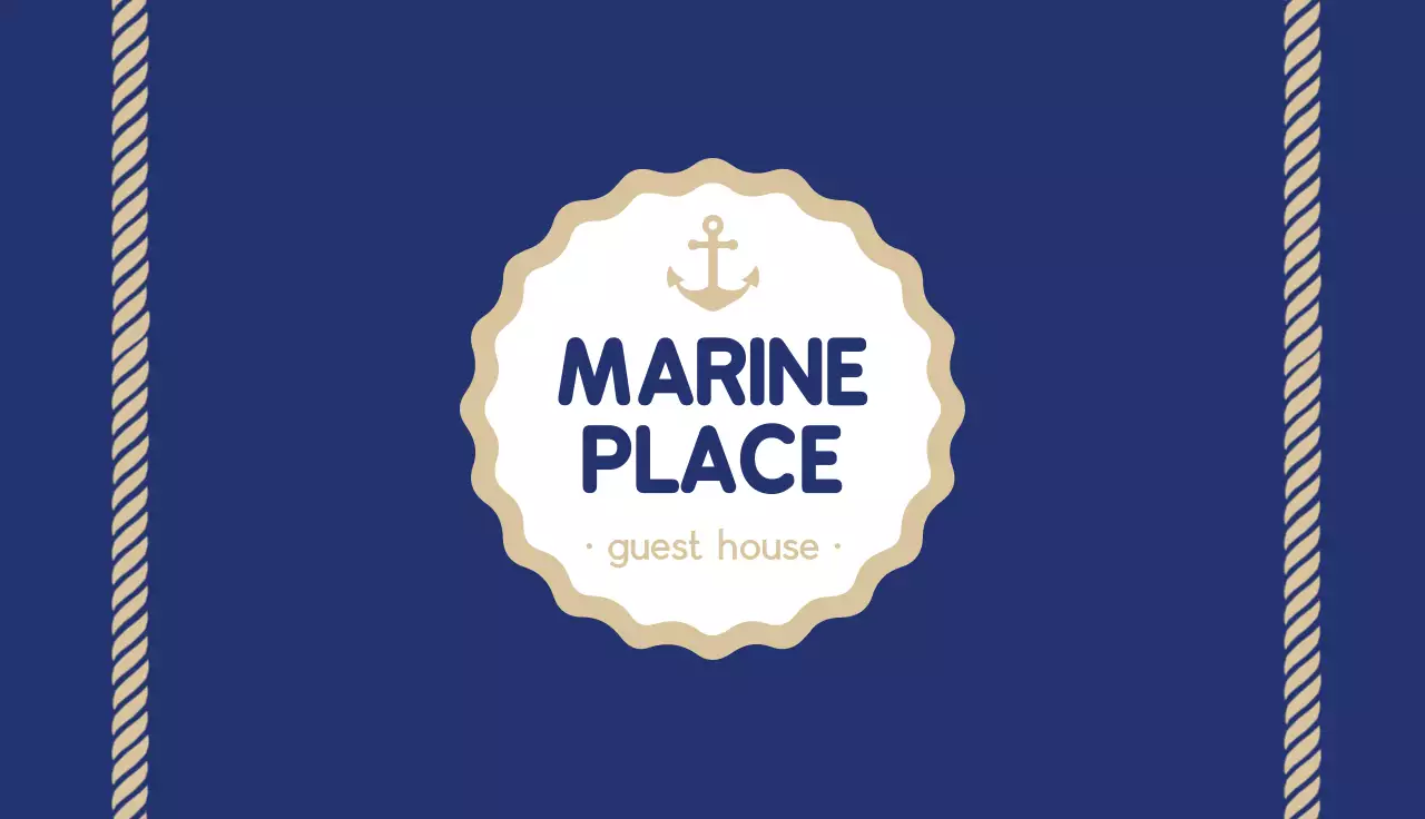 Navy Classic Guest House Business Card