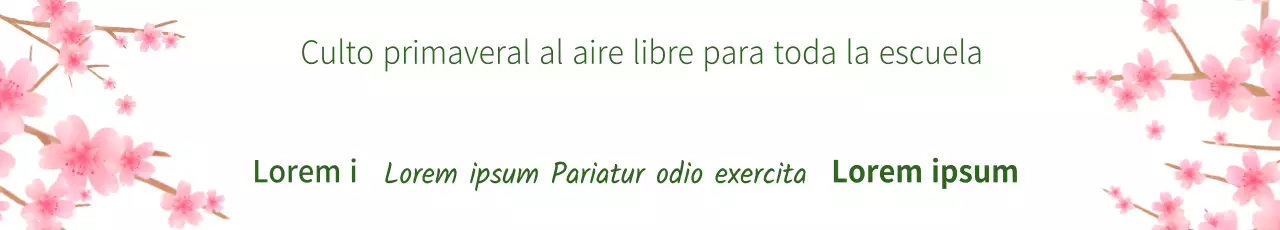 Culto primaveral al aire libre