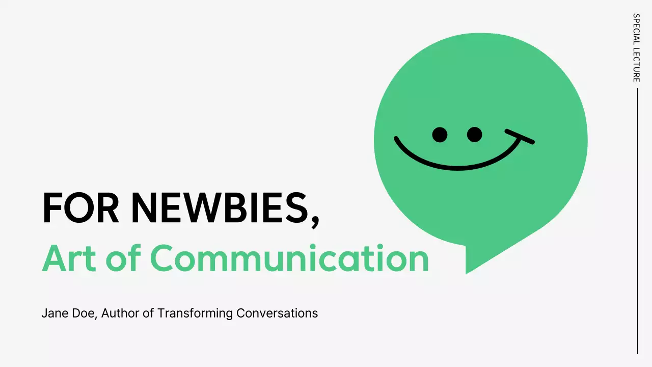 Green Minimal Communication Lecture Presentation