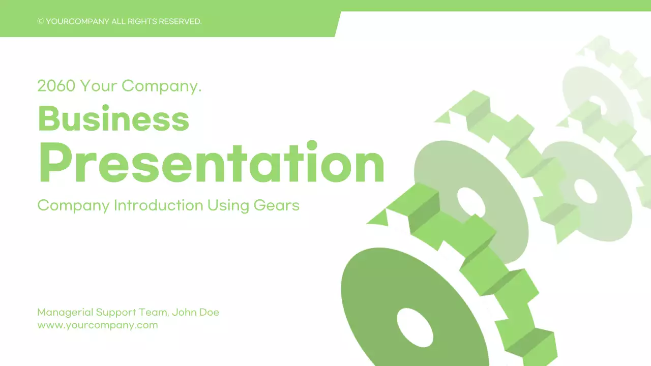 그린 모던 비즈니스 프레젠테이션