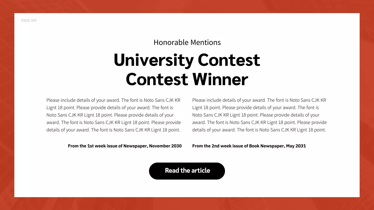 Red Modern Portfolio Document Presentation