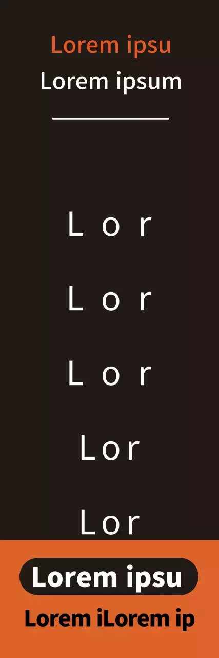 Banner de promoção de texto moderno laranja