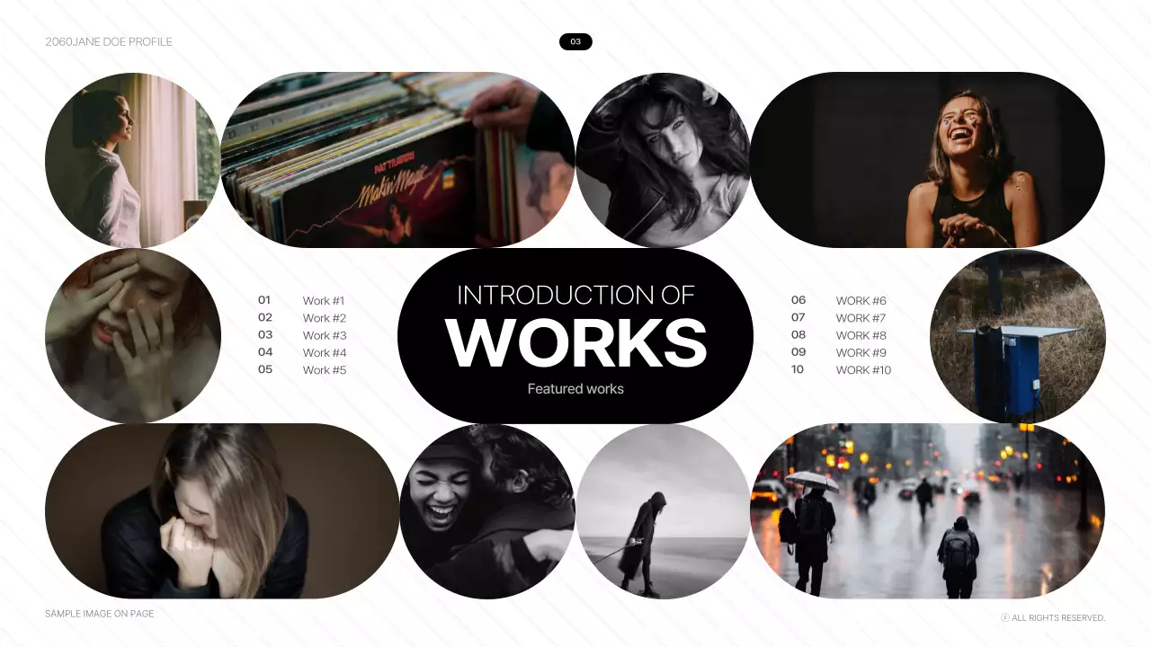 블랙 모던 여배우 포트폴리오 프레젠테이션