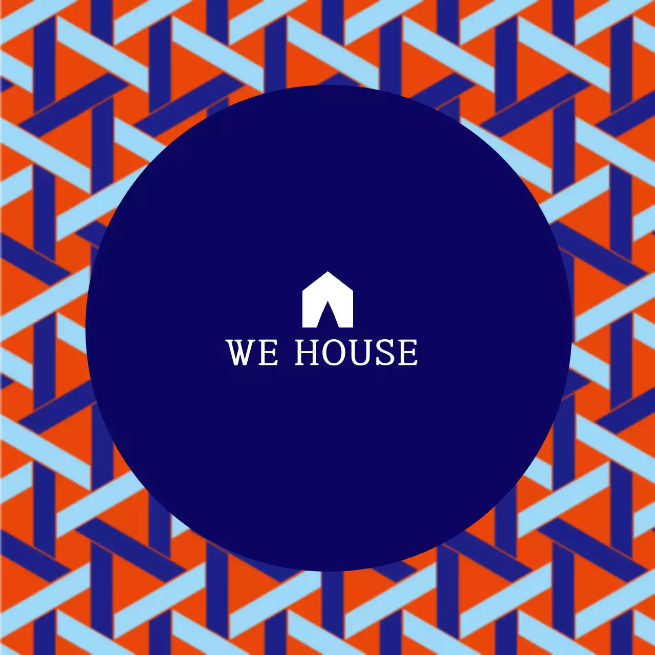 Orange Geometric House Advertisement Banner