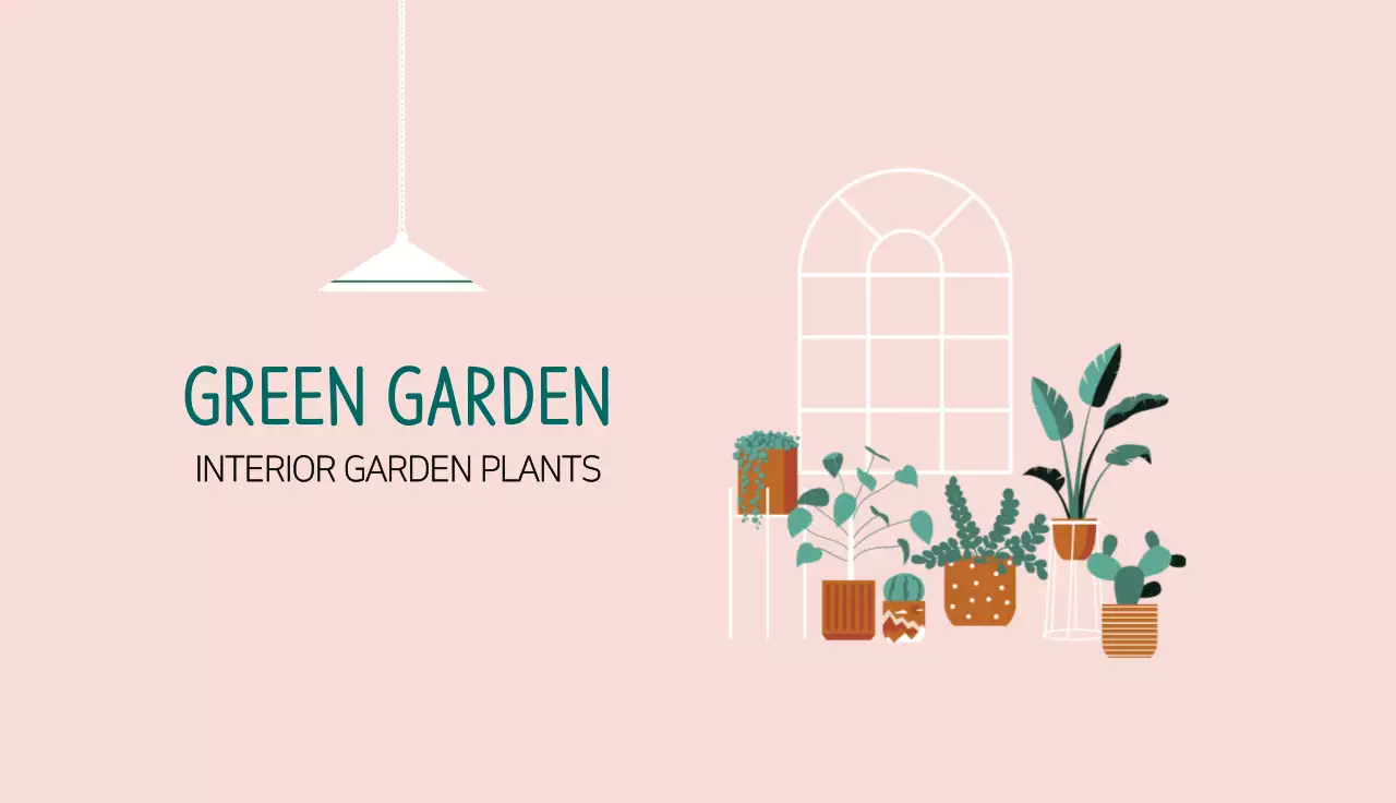 Beige Minimal Garden Business Card