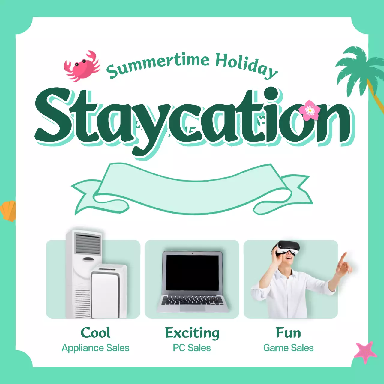 Mint Trendy Holiday Promotion Instagram Post